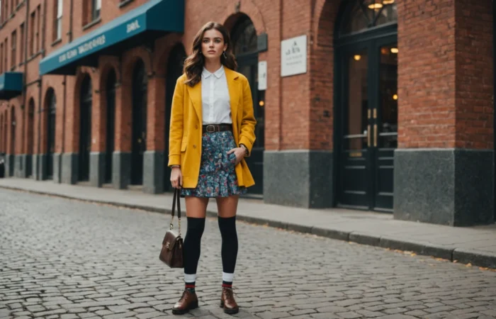look chaussette haute femme